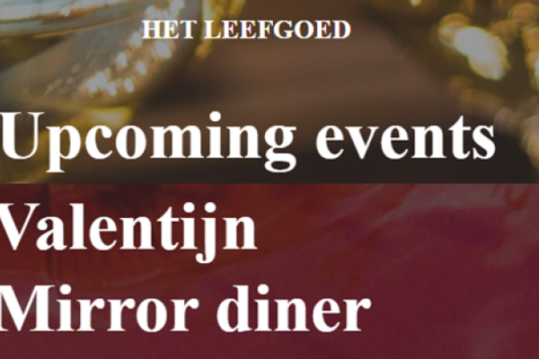 Leefgoed de Olifant: Valentijn Mirror diner