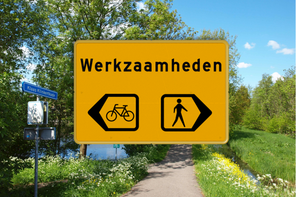 Werkzaamheden aan brug bij Waardenpad